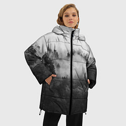 Куртка зимняя женская Лес, цвет: 3D-светло-серый — фото 2