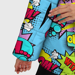 Куртка зимняя женская Year baby Pop art print, цвет: 3D-красный — фото 2