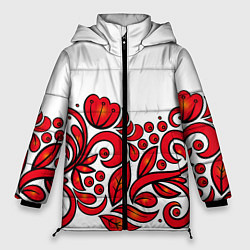 Куртка зимняя женская ХОХЛОМА, цвет: 3D-черный
