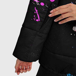 Куртка зимняя женская Череп в краске, цвет: 3D-черный — фото 2
