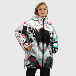 Куртка зимняя женская DEATH NOTE ТЕТРАДЬ СМЕРТИ, цвет: 3D-черный — фото 2