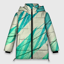 Куртка зимняя женская Абстракция ,,Холодный Огонь, цвет: 3D-черный
