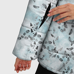 Куртка зимняя женская Следы, цвет: 3D-светло-серый — фото 2