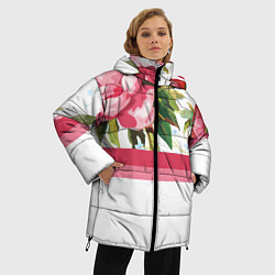 Куртка зимняя женская Нежные Розы, цвет: 3D-красный — фото 2