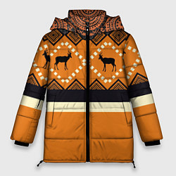 Куртка зимняя женская Африканский Мотив, цвет: 3D-черный