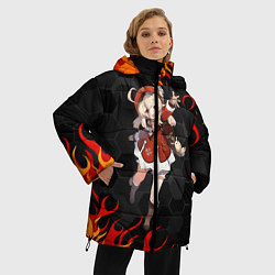 Куртка зимняя женская Genshin Impact - Klee, цвет: 3D-черный — фото 2