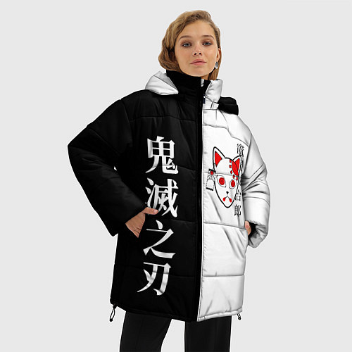 Женская зимняя куртка МАСКА ТАНДЖИРО TANJIRO MASK / 3D-Красный – фото 3