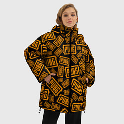 Куртка зимняя женская PUBG ПАБГ УЗОР, цвет: 3D-черный — фото 2