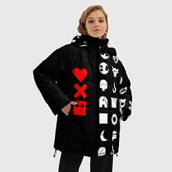 Куртка зимняя женская Любовь, смерть и роботы, цвет: 3D-черный — фото 2
