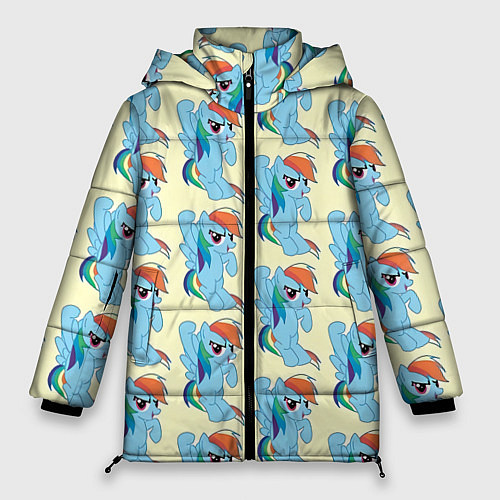 Женская зимняя куртка Rainbow Dash / 3D-Светло-серый – фото 1