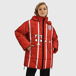 Куртка зимняя женская Роберт Левандовски 9, цвет: 3D-черный — фото 2