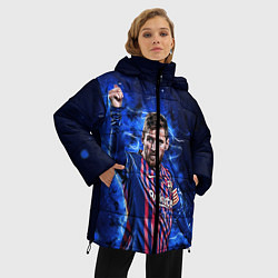 Куртка зимняя женская Lionel Messi Barcelona 10, цвет: 3D-красный — фото 2