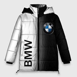 Куртка зимняя женская Black and White BMW, цвет: 3D-красный