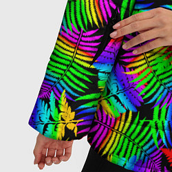 Куртка зимняя женская Неоновый папоротник, цвет: 3D-черный — фото 2