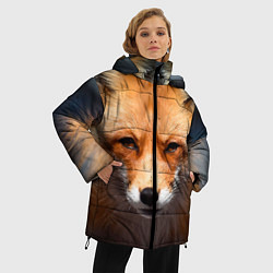 Куртка зимняя женская Хитрая лисица, цвет: 3D-черный — фото 2