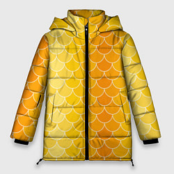 Куртка зимняя женская Желтая чешуя, цвет: 3D-светло-серый