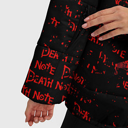 Куртка зимняя женская Тетрадь смерти Логотип red, цвет: 3D-красный — фото 2