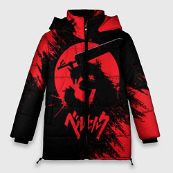 Куртка зимняя женская BERSERK red краска, цвет: 3D-черный