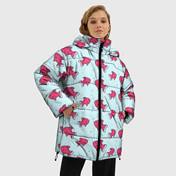 Куртка зимняя женская Рыбки, цвет: 3D-светло-серый — фото 2