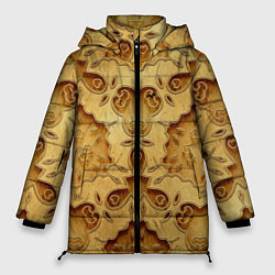 Куртка зимняя женская 3D резьба по дереву, цвет: 3D-черный