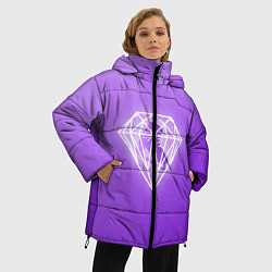Куртка зимняя женская 50 Shades Of Skaters violet, цвет: 3D-черный — фото 2