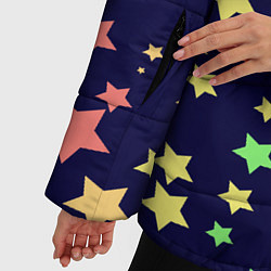 Куртка зимняя женская Звезды, цвет: 3D-светло-серый — фото 2