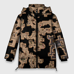 Куртка зимняя женская Heroes III Dungeon Map, цвет: 3D-черный