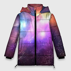 Куртка зимняя женская Космос, сияние и звезды, цвет: 3D-светло-серый