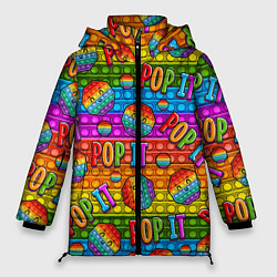 Куртка зимняя женская POP IT SMILE ПОП ИТ ПУПЫРКА, цвет: 3D-черный