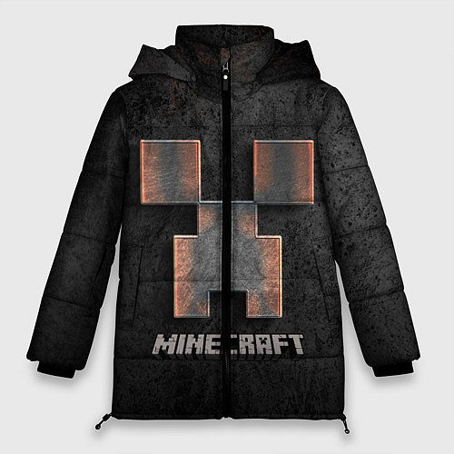 Женская зимняя куртка MINECRAFT TEXTURE IRON / 3D-Светло-серый – фото 1