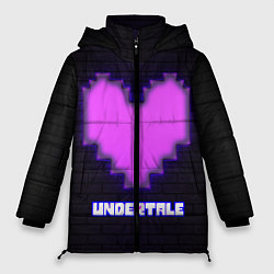 Куртка зимняя женская UNDERTALE PURPLE HEART, цвет: 3D-черный