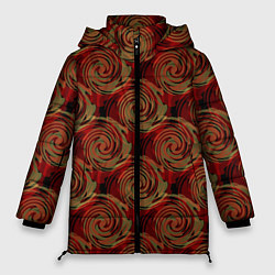 Куртка зимняя женская Красно-оливковый ретро, цвет: 3D-черный