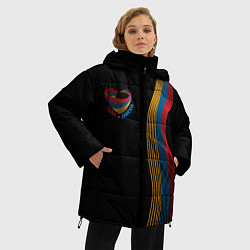 Куртка зимняя женская I Love Armenia, цвет: 3D-черный — фото 2