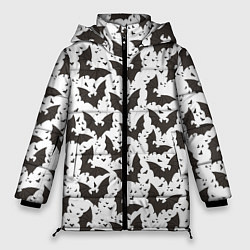 Куртка зимняя женская Летучие мыши, цвет: 3D-черный