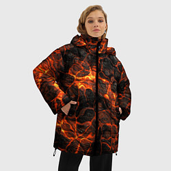 Куртка зимняя женская Горящая лава, цвет: 3D-черный — фото 2