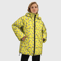 Куртка зимняя женская Pineapple Pattern, цвет: 3D-черный — фото 2