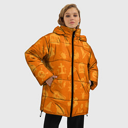 Куртка зимняя женская ТЕПЛЫЙ ХЕЛЛОУИН, цвет: 3D-черный — фото 2