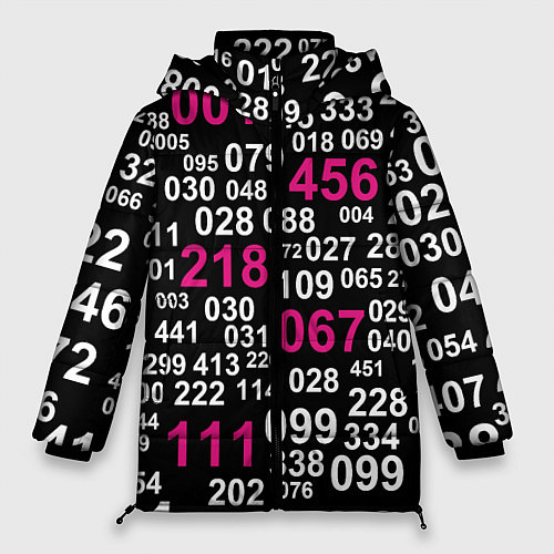 Женская зимняя куртка Игра в кальмара: Номера / 3D-Светло-серый – фото 1
