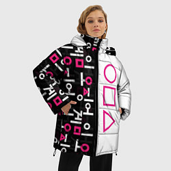 Куртка зимняя женская Игра в кальмара: Стражи, цвет: 3D-светло-серый — фото 2