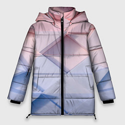 Куртка зимняя женская Треугольники для тебя, цвет: 3D-красный