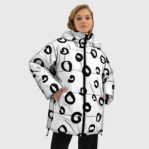 Женская зимняя куртка Леопардовый окрас / 3D-Красный – фото 3