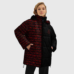 Куртка зимняя женская ВАЛЬКНУТ РУНИЧЕСКИЙ АЛФАВИТ, цвет: 3D-красный — фото 2