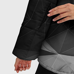 Куртка зимняя женская Чб абстракция, цвет: 3D-черный — фото 2