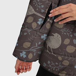 Куртка зимняя женская Осенняя абстракция, цвет: 3D-черный — фото 2
