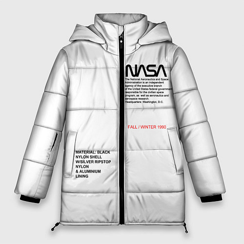 Женская зимняя куртка NASA БЕЛАЯ ФОРМА / 3D-Светло-серый – фото 1