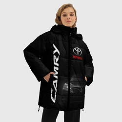 Куртка зимняя женская Черная Тойота Камри, цвет: 3D-черный — фото 2