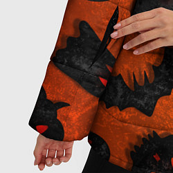 Куртка зимняя женская Halloween print, цвет: 3D-черный — фото 2
