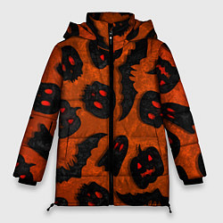 Куртка зимняя женская Halloween print, цвет: 3D-черный