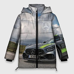 Куртка зимняя женская Mercedes V8 Biturbo Racing Team AMG, цвет: 3D-красный