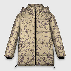 Куртка зимняя женская Рисованный камень, цвет: 3D-черный